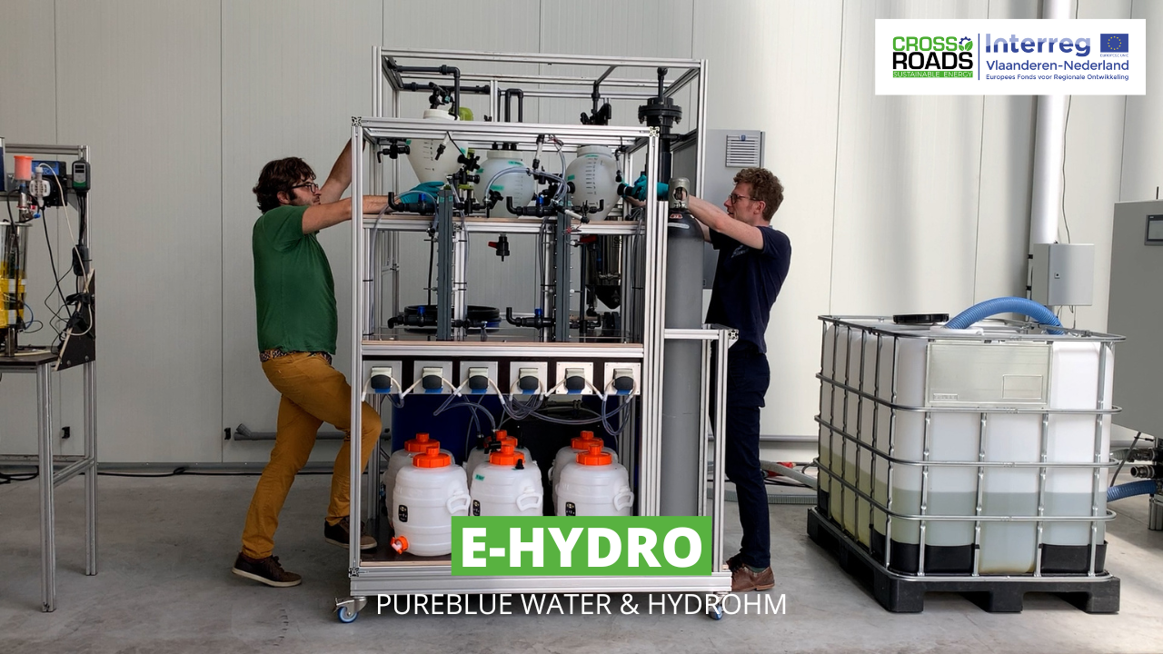 Foto van Alessandro van PureBlue en Fabian van Hydrohm over de samenwerking van het slib valorisatie project